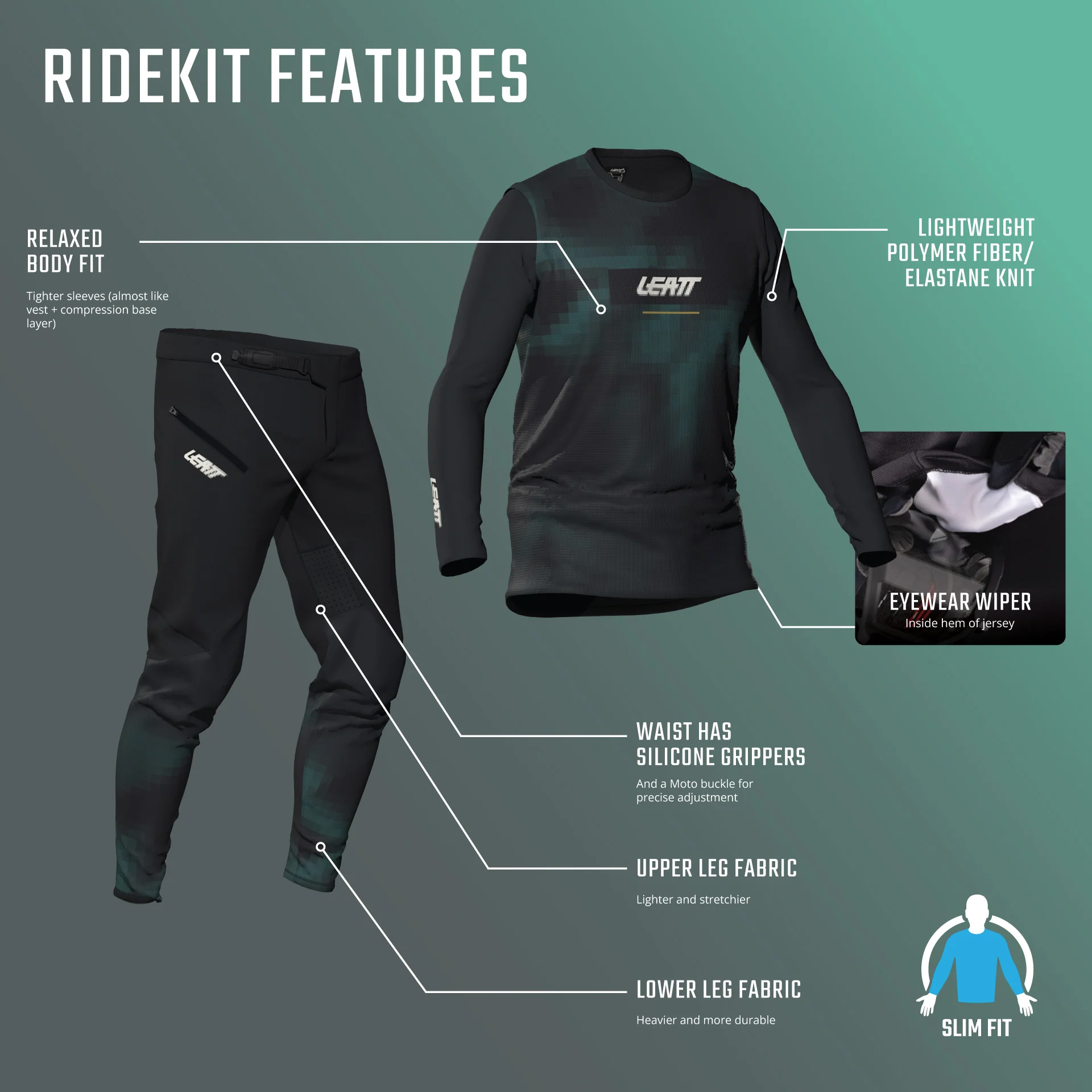 Technologie MTB Leatt Gravity 1.0 Ride Kit